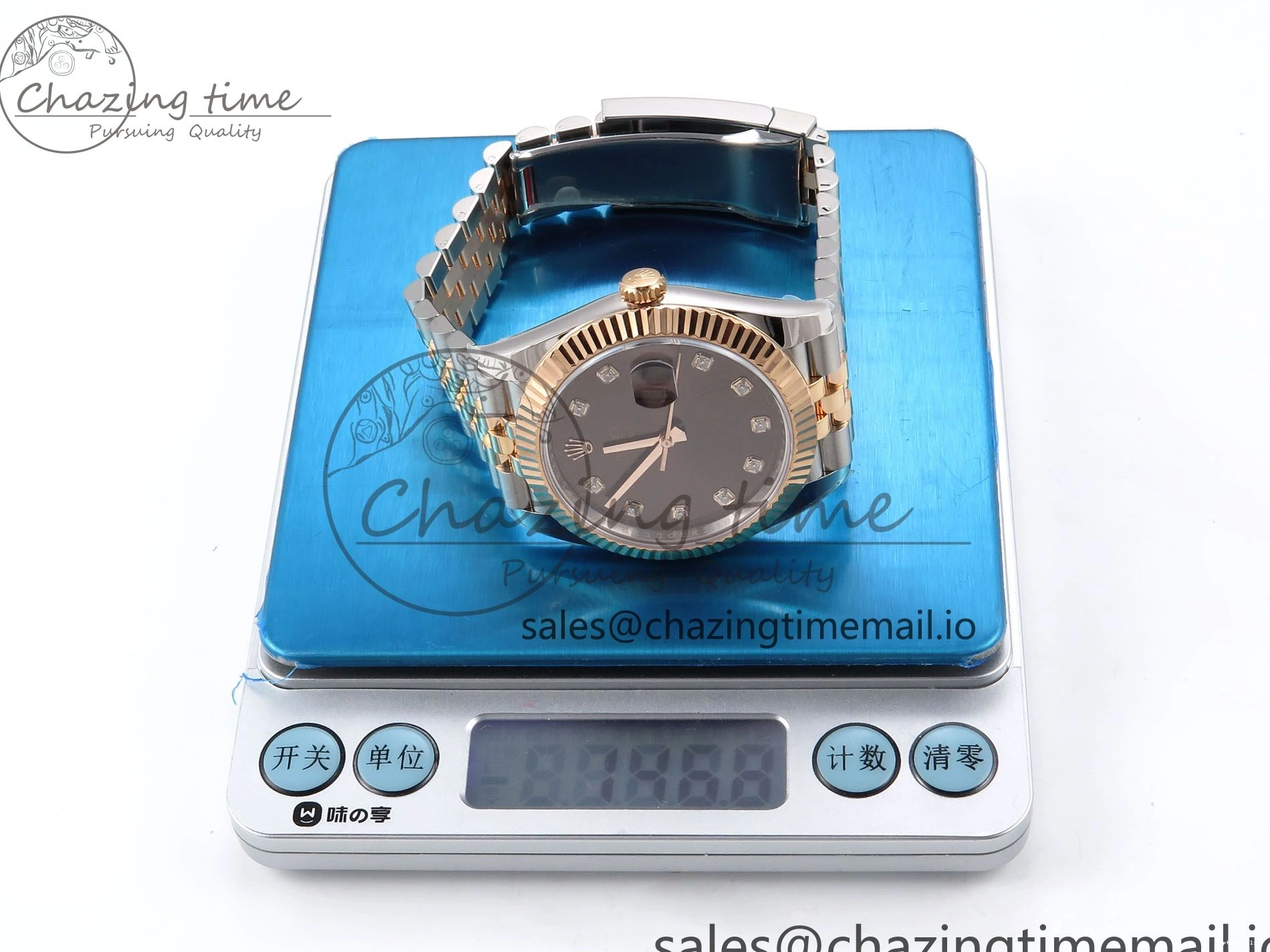 0130 DateJust 41 126331 ARF 1:1 Best Edition 904L Steel Brown Diamonds Dial on SS RG Jubilee Bracelet SH3235（Gain Weight） Thermal 1111